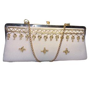 Ivory/gold Evening Clutch -LNC